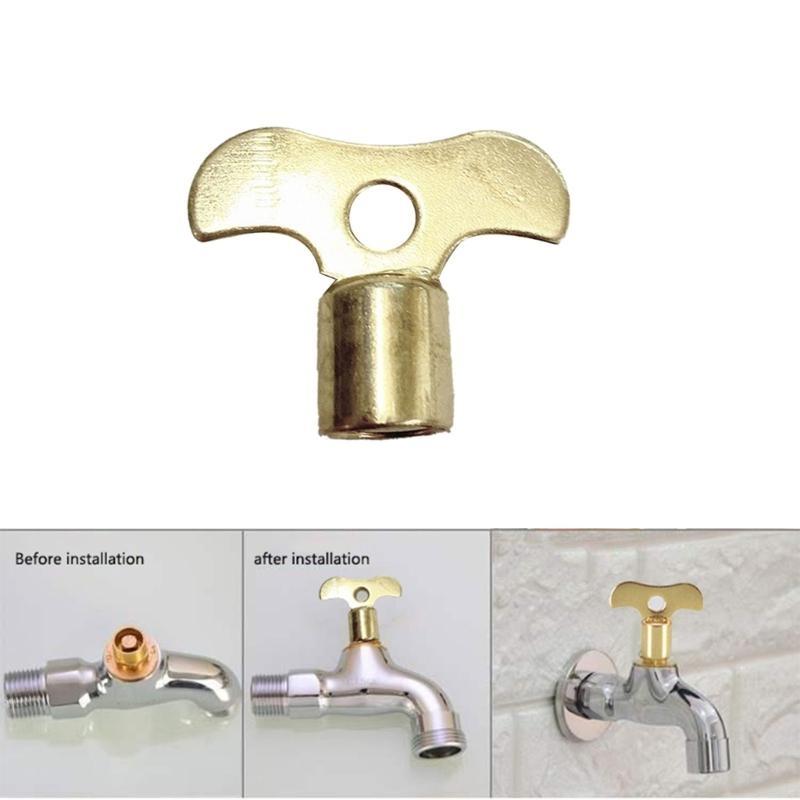 Chiavi per Rubinetto Cucina per Aria di Ventilazione Radiatore Bagno Chiavi Idrauliche Interruttori Acqua di Rete Maniglie per Rubinetto da 3/4"
