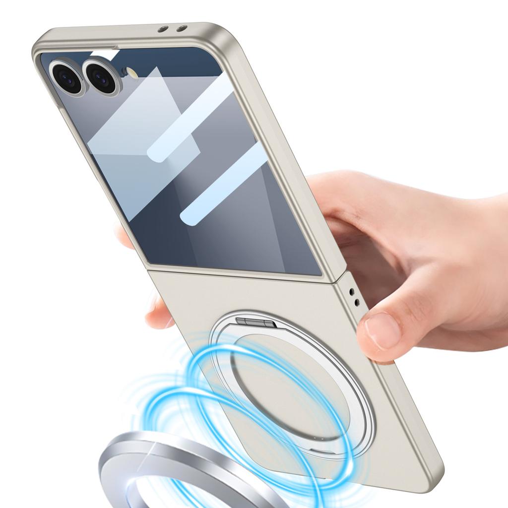 Suitable for Samsung ZFlip7 Mobile Phone Case Folding Screen Ultra Thin Full Inclusive Protective Case Film Anti Fall Flip7 Rotary Bracket