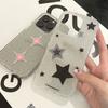 Ins fünfzackiger Stern Glitzer Klar Bling Weiche Silikon Handyhülle für iPhone 13 12 11 14 Pro X Xs Max Xr 7 8 Plus Se Rückseite
