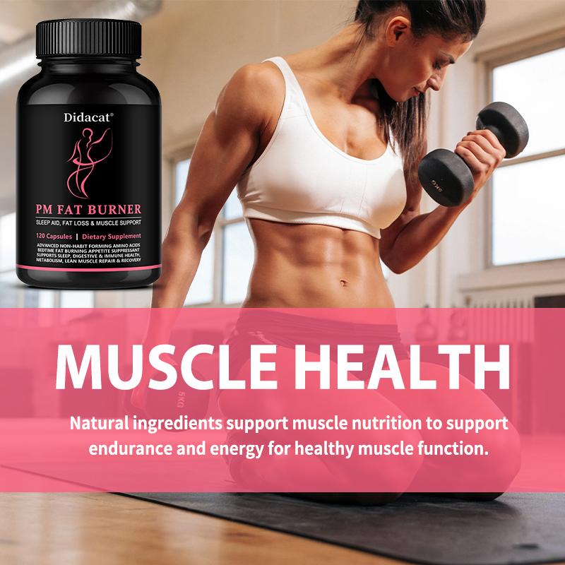 Didacat PM Advanced Formula with Amino Acids, 120 Capsules Night Complex for Body Recovery & Wellness