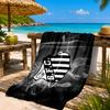 Fc Crest Design Printed Microfiber Beach Towel, Soft And Absorbent, Quick-Dry, Ideal for Summer Travel, Beach Essential, Swimming Pool