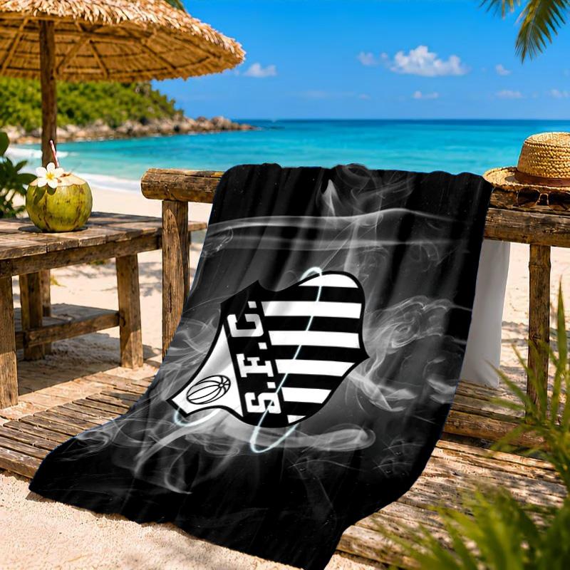 Fc Crest Design Printed Microfiber Beach Towel, Soft And Absorbent, Quick-Dry, Ideal for Summer Travel, Beach Essential, Swimming Pool