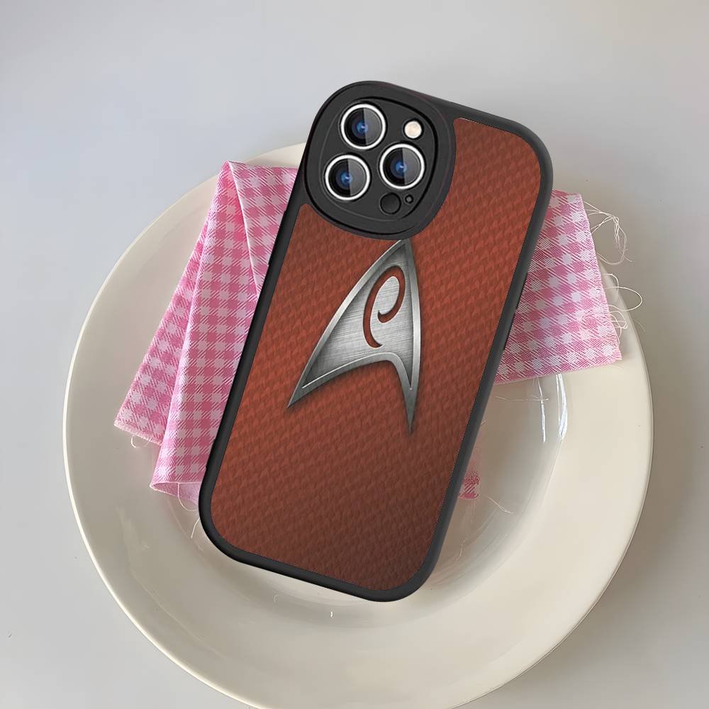 Star T-Trek Movie Logo Leather Phone Case For IPhone 16 14 15 Pro Plus 13 12 11 Pro Max Silicone Cover