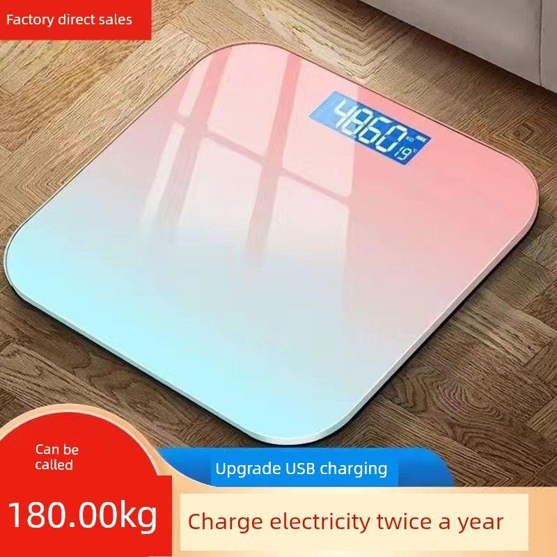 Electronic Scale Weighing Scale For Home USB Charging Body Health Scale Girls Weight Loss Small Smart Dormitory Weightometer