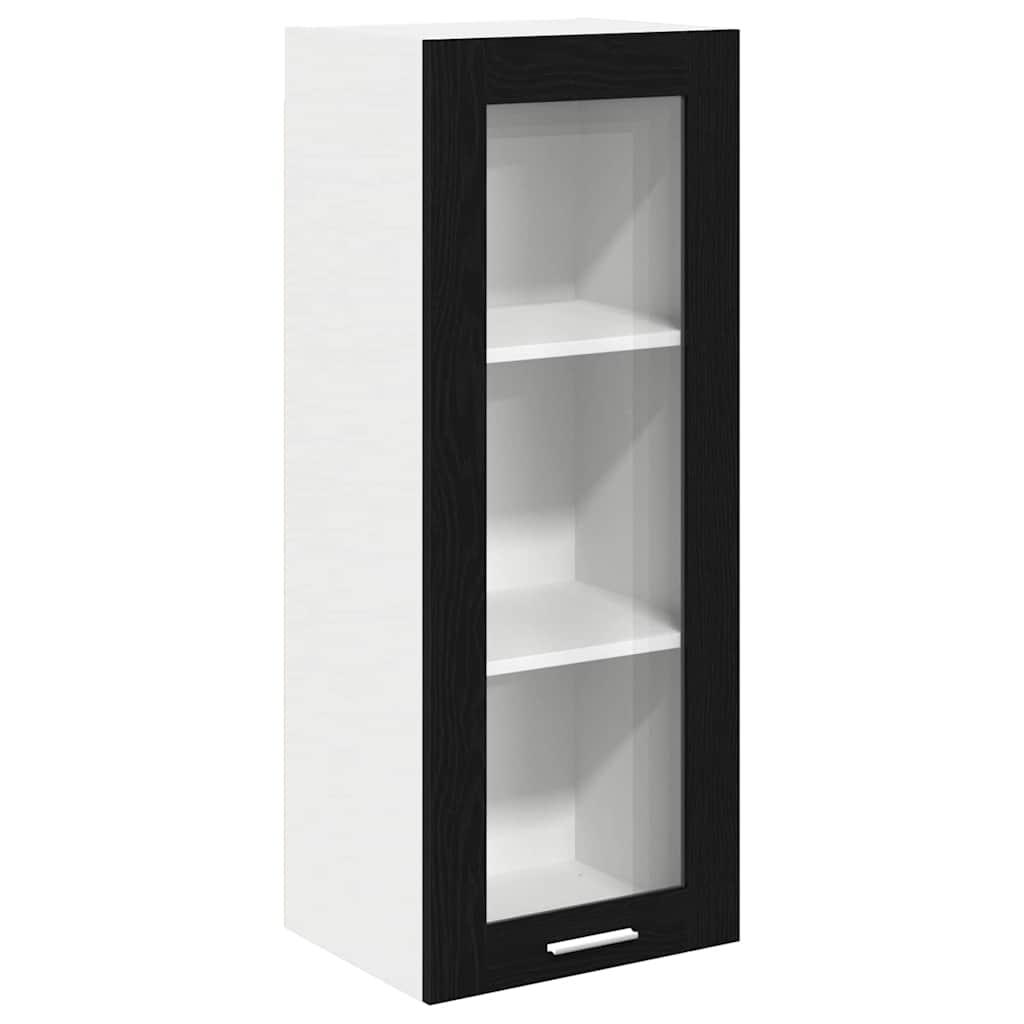 Hanging Cabinet with Storage Black Oak Effect 40 X 31 X 100 Cm