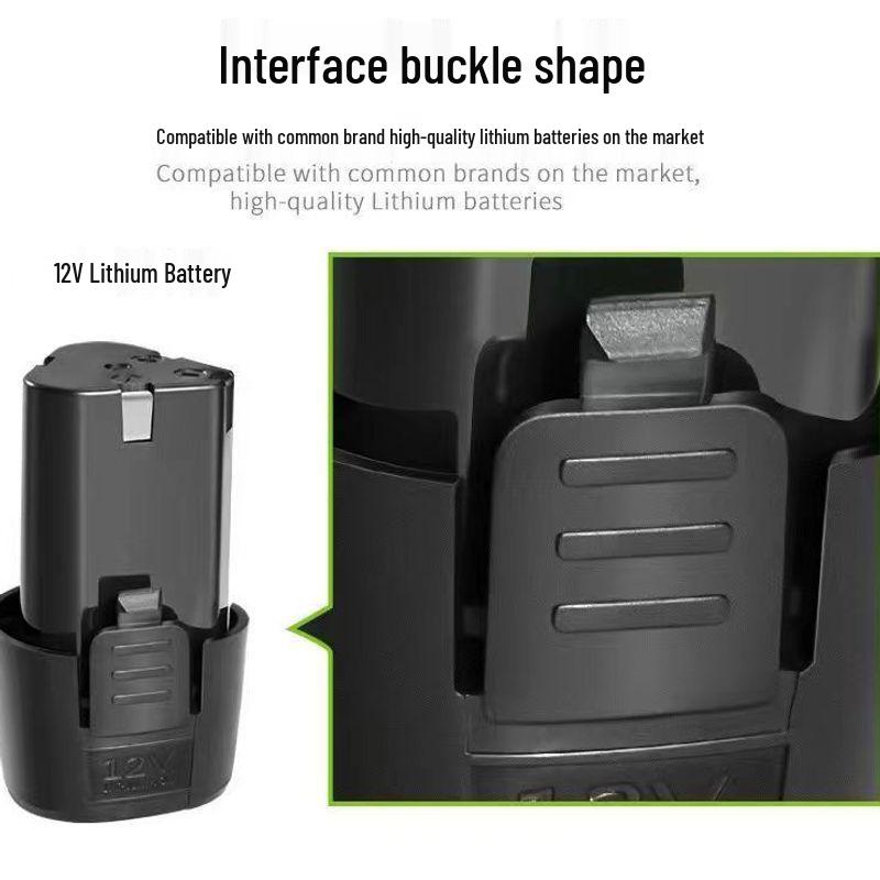 12V Rechargeable Lithium Drill Battery and Charger - Model B, Old Style, One Piece