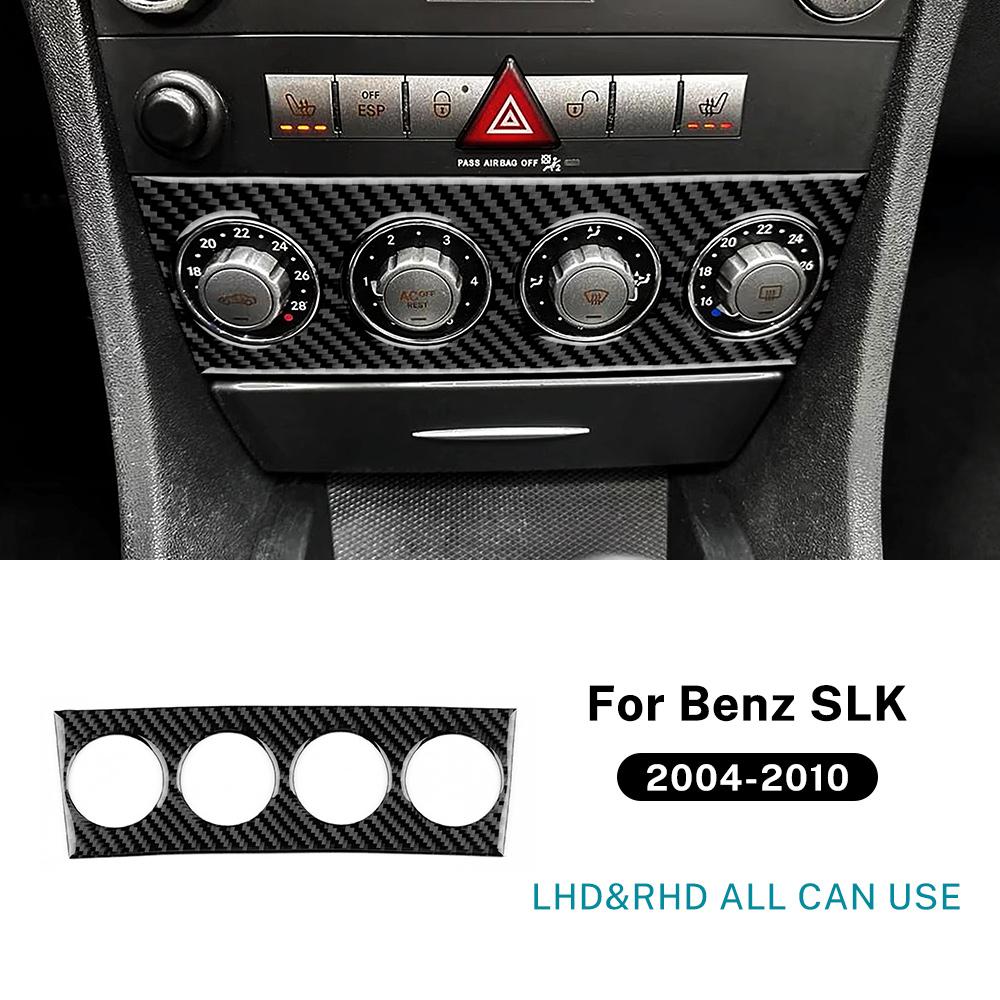 Real Soft Carbon Fiber Trim Sticker For Mercedes Benz SLK R171 2004 2005 2006 2007 2008 2009 2010 Car Central Control Panel