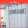 Polyester Hotel Shower Curtain With Stripes And Grommets For Modern Bathroom Decor
