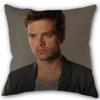 45X45cm Pillow Cover Sebastian Stan Home Decorative Pillowcase Square Zipper Cotton Linen Pillow Cases Bedroom 0331