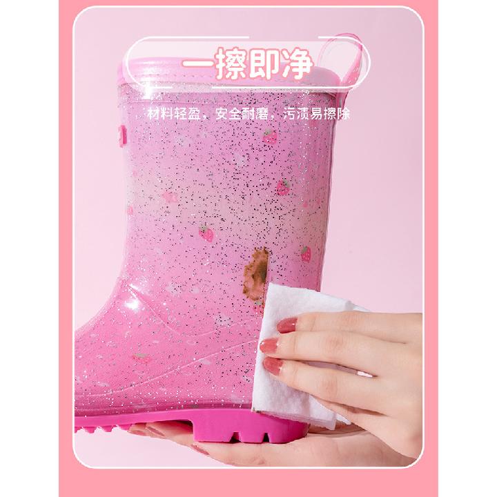 Rain Boots Women's Jelly Children's Kuromi Cute Melody Kindergarten School Non-Slip Waterproof Rain Boots