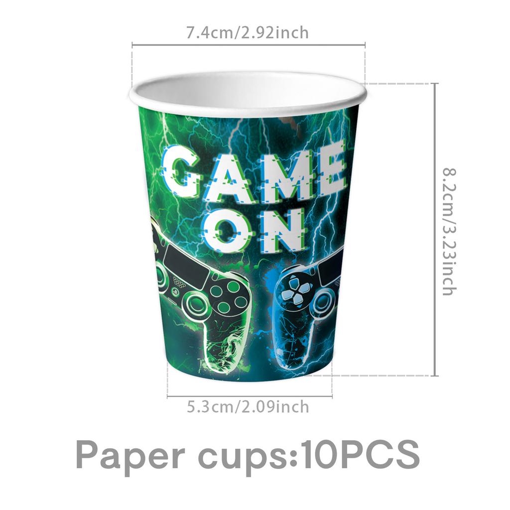 Customized Game-Themed Party Supplies, Birthday Party Decorations, Arrangements, Props, Paper Plates, Paper Cups, Tablecloths, Paper Towels, Banners
