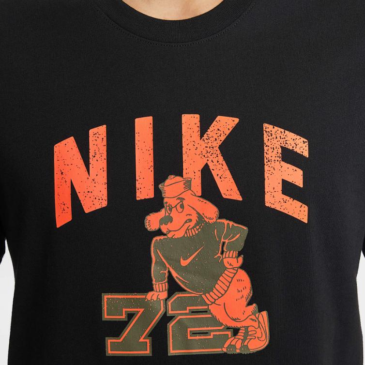 Nike Letter Design Versatile Pullover Short Sleeve T-Shirt Men Tops Black HJ3620-010