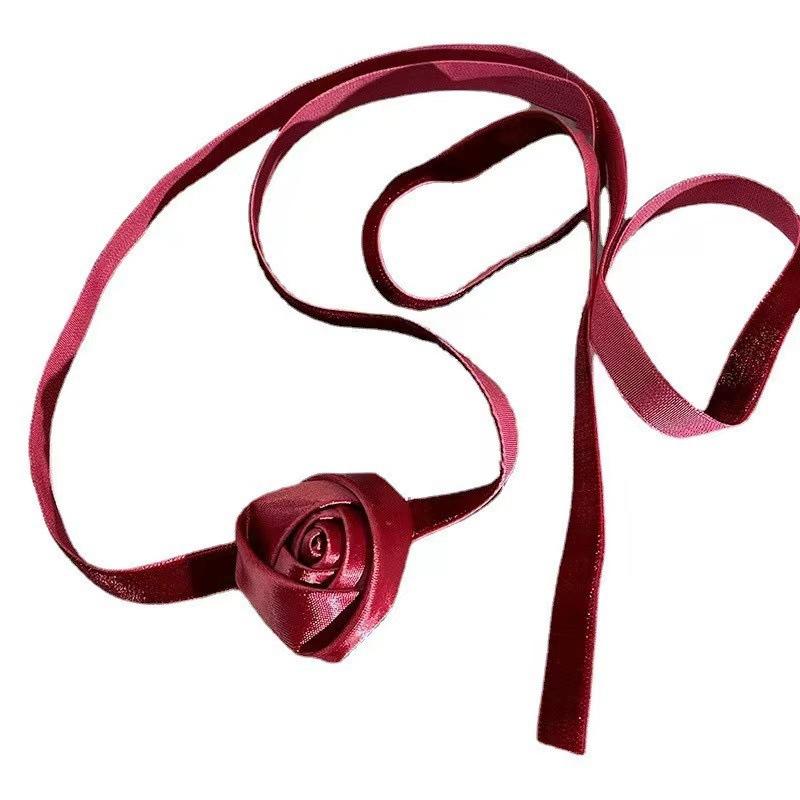 New retro lace rose collarbone chain strap neck chain bracelet neck thin necklace sex underwear accessories