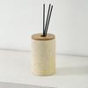 Set da Bagno in Pietra Wabi-Sabi: Bicchiere per collutorio, Portaspazzolino, Flacone per lozione, Diffusore, Portasapone e Vassoio.