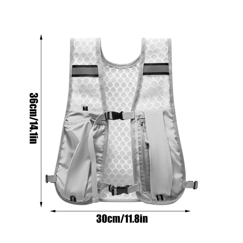 

Running Hydrating Vest Backpack Hydration Jogging Vest Men Breathable Marathon Bicycle Bag Water Bottle Cycling Vest світло-сірий колір