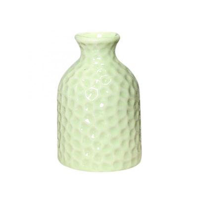 1 grüner Keramikblumenvase Rutschfeste kleine Tischvase