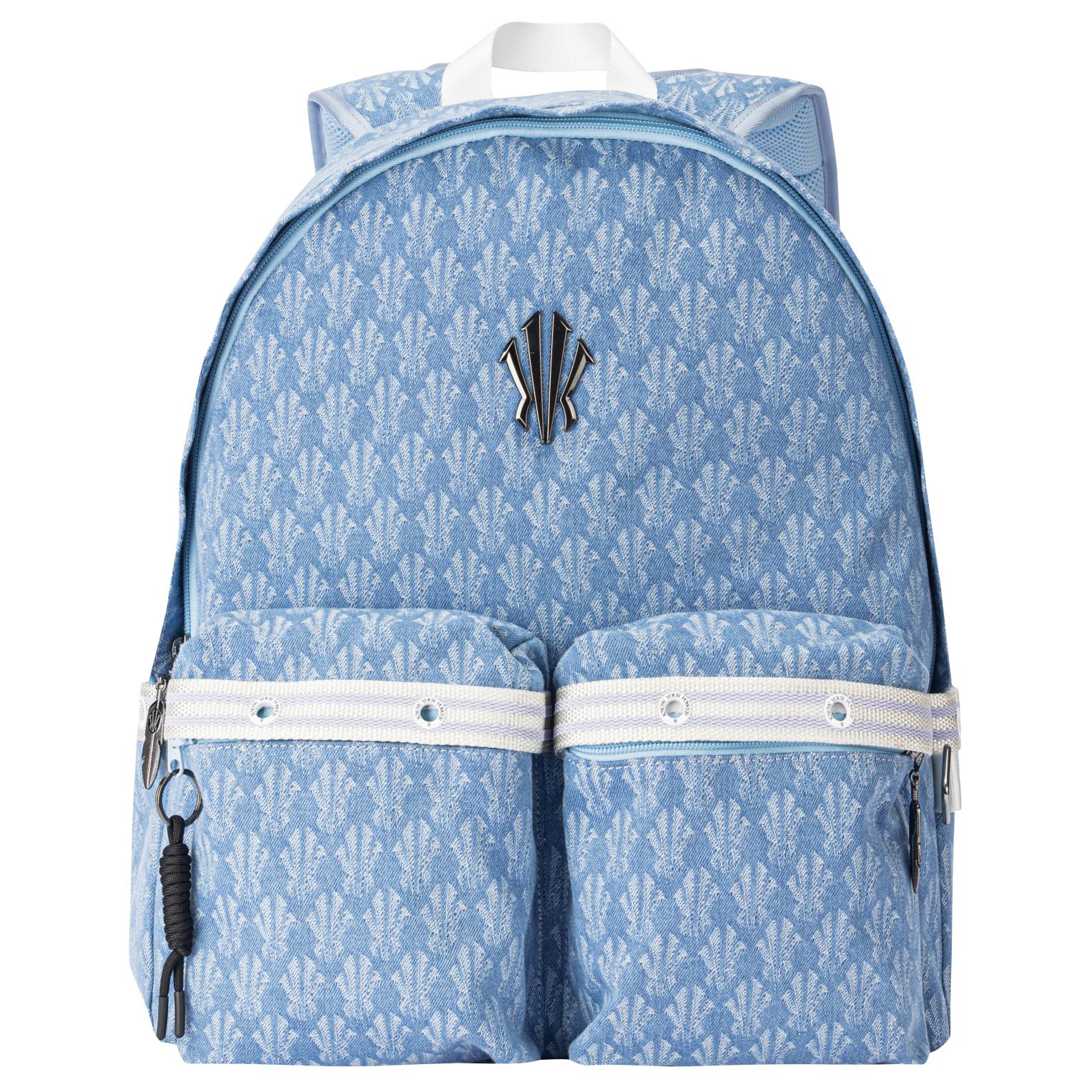 

Anta Kyrie Series Casual Versatile College Style Fabric Backpack Unisex Backpack Light-Blue-Denim 192521154-2 Denim Light Blue