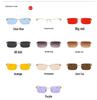 Cheetah Frameless Square Retro Leopard Metal Sunglasses 2022 Trend