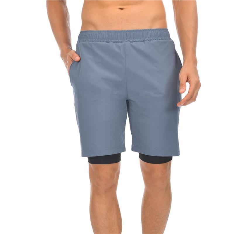 Men Running Shorts Jogging Gym Fitness Training Quick Dry 2 In 1 Beach Short Pants Male Summer Sports Workout Bottoms Clothing