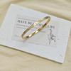 European Gold Rhinestone Hoop Clasp Bracelet: Elegant, Simple, Trendy Women's Jewelry