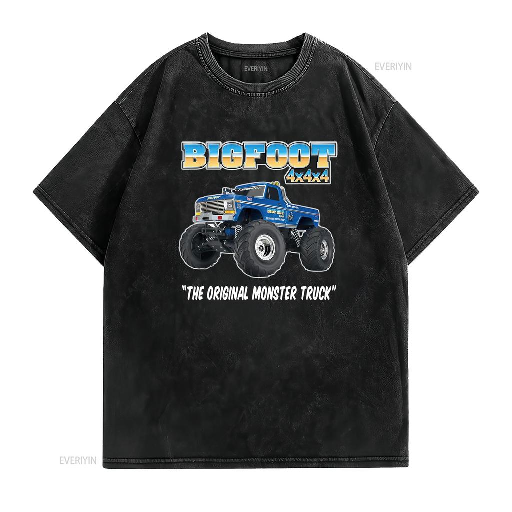 Womens Monster Truck T Shirt Black Small Vintage Washed Comfortable Stylish Versatile Slightly Designer Clothes Casual Homme