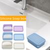3 Stück Silikon Seifenhalter Seifenbehälter Tragbare Reise Seifendose mit Abtropfschale Auslaufsicherer Seifenbehälter Badezimmer Seifenschale