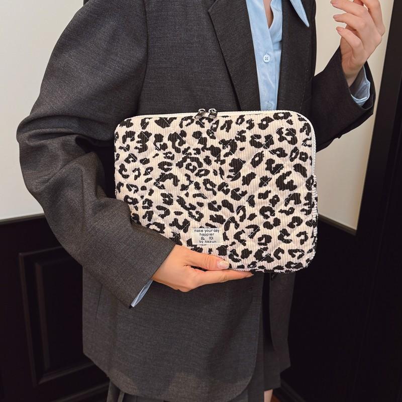 Leopard Print Portable Laptop Case Laptop Carrying Case Laptop Storage Bag for 11/13/15 Inch Laptops