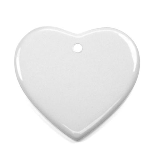 

1 Набор Керамическая Подвеска Сублимированная Моющаяся Износостойкая Декоративная Белый Фарфор Сублимационная Заготовка Керамическое Украшение для Рождества белый