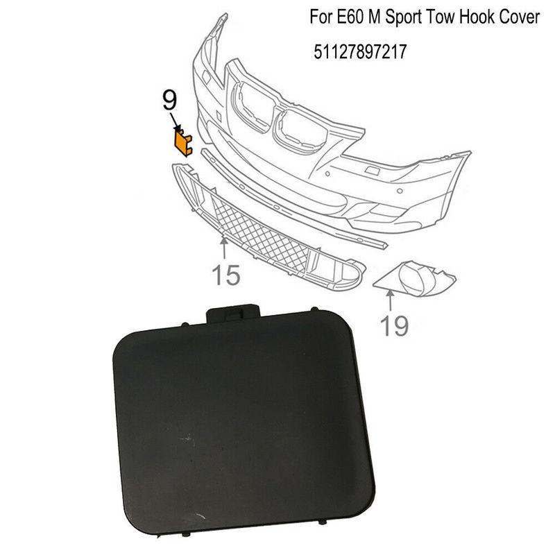 Tow Hook Cover Front Bumper Tow Hook Cover Cap for BMW E60 M Sport Trim Replace Your Damaged or Worn Out Parts
