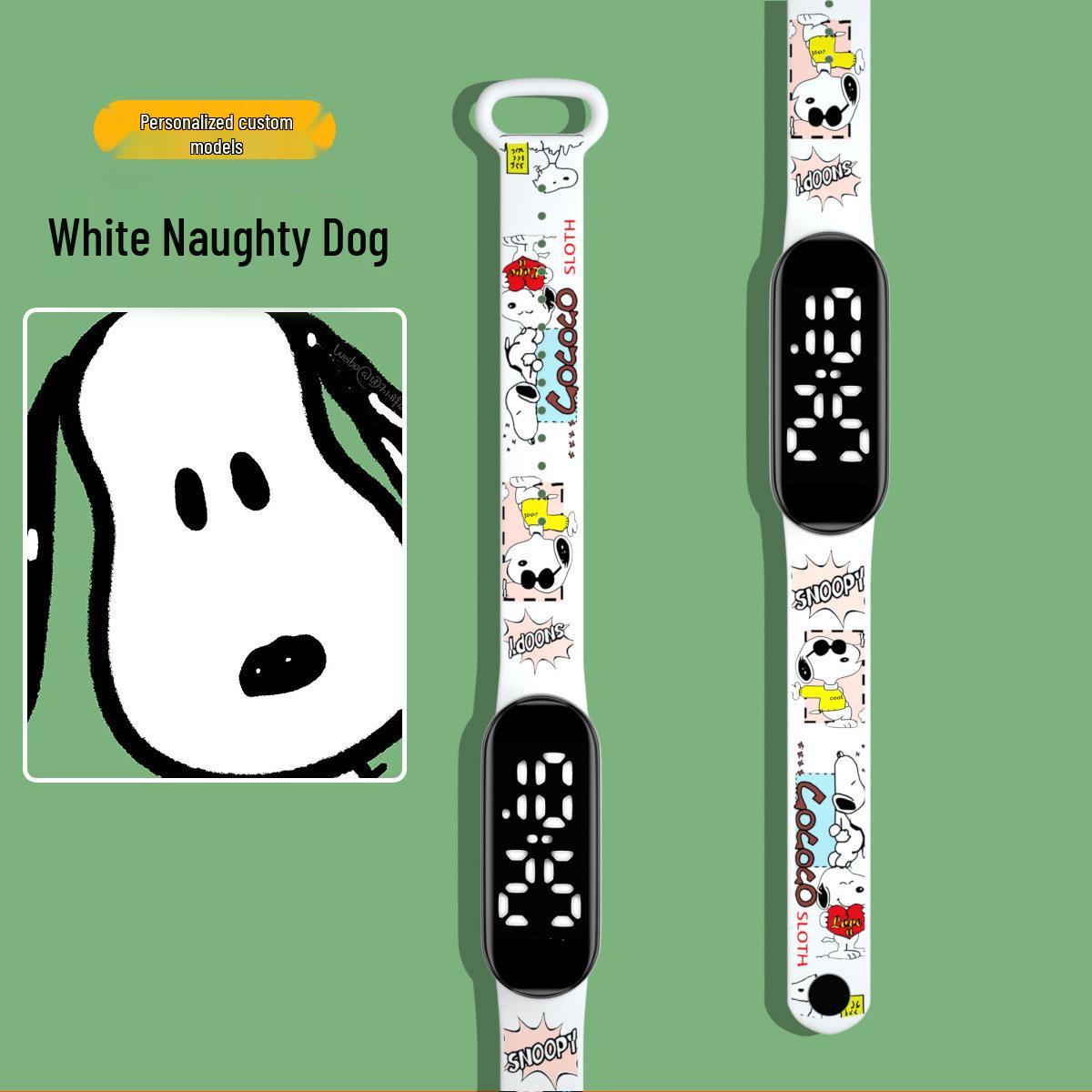 

Красные светодиодные мультяшные спортивные часы для студентов