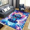 1pc Stitch Pattern Area Rug Soft Flannel Floor Mat for Living Room,Office,Bedroom and Carpet