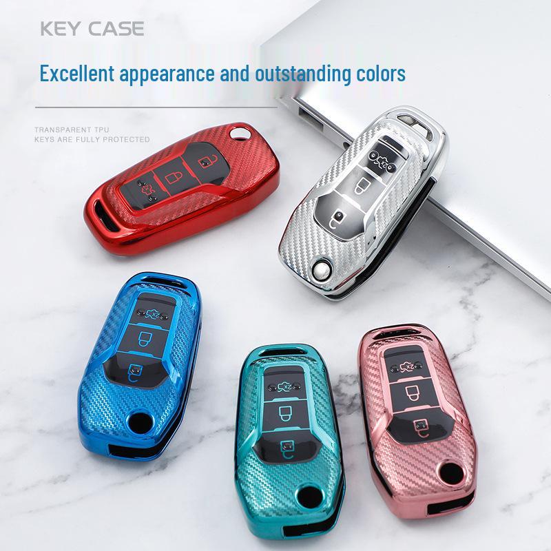 Ford F06H Carbon Fiber TPU Key Protective Cover