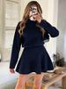 Seventeen Colors Slim Fit Half High Collar Knit Dress in Five Sizes