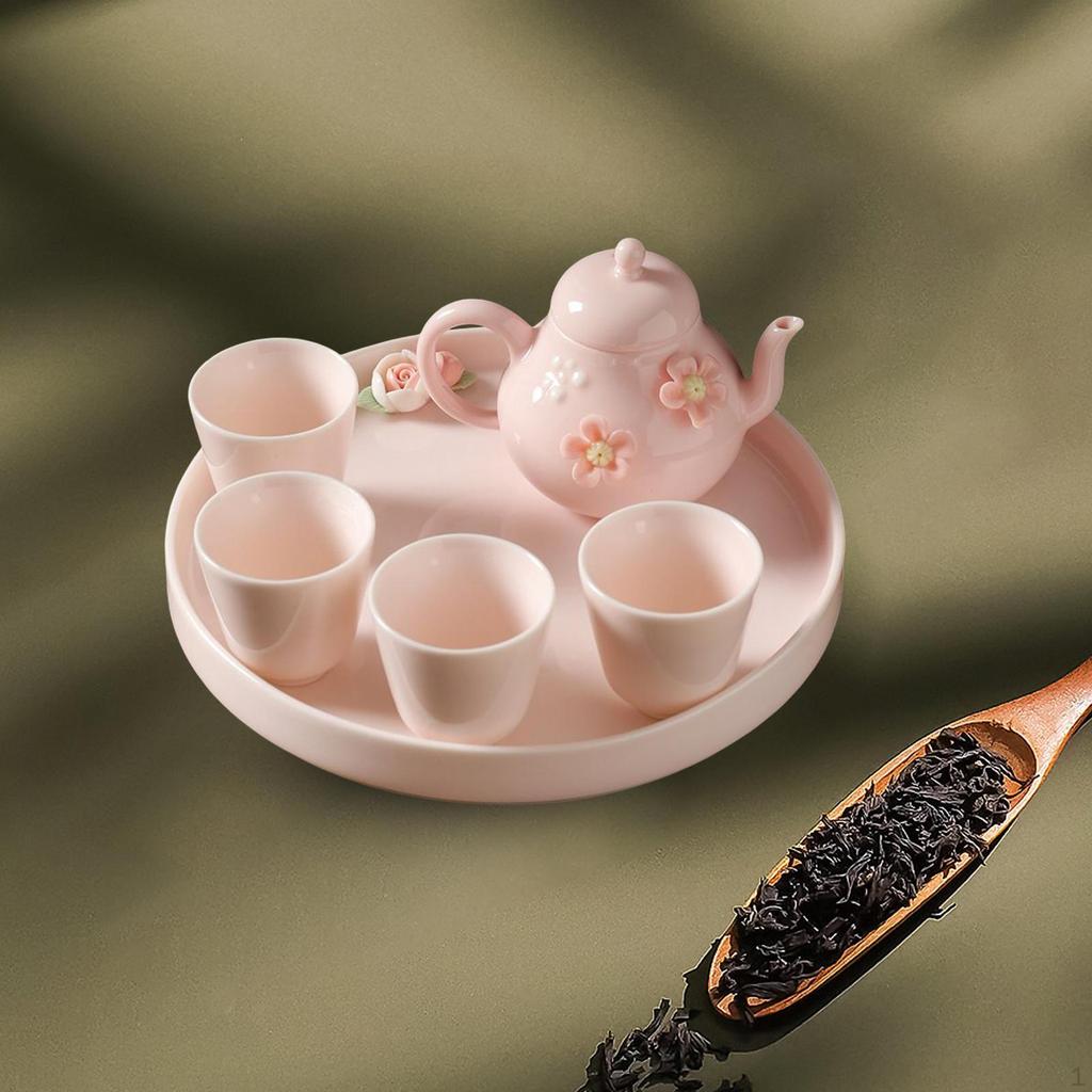 Ceramic Teapot Set for Girls Delicate Elegant Daily Use Chinese