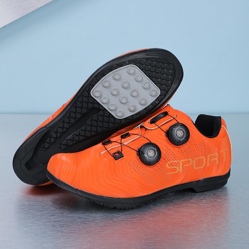 

Професійне чоловіче велосипедне взуття дихаюче на твердій підошві, шосейне велосипедне взуття Booster Lock, жіноче SPD, шосейне велосипедне змагання 39 золотий