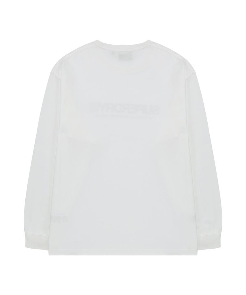 Syupeodeulai Essential Long Sleeve T-Shirt White Sduilaq02Wht