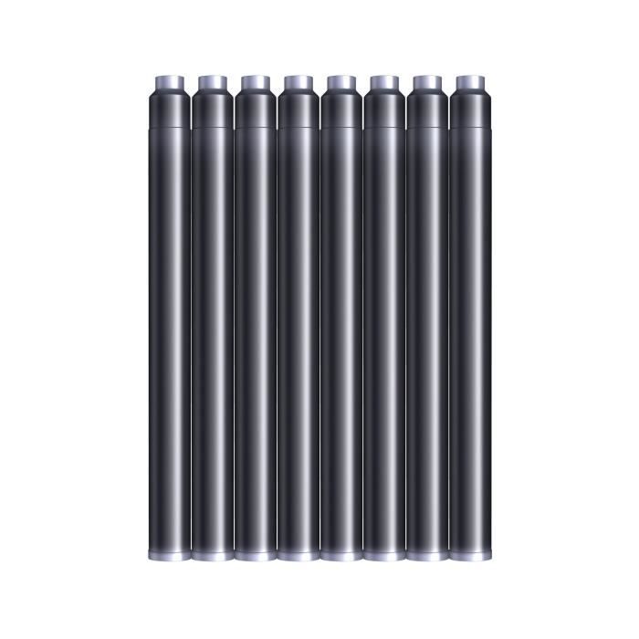WATERMAN Boîte De 8 Cartouches Longues, Encre Noir Intense Pour Stylo Plume
