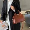 Large capacity leather handbag spring and summer new fashion women's shoulder bag high-end first-layer cowhide tote bag