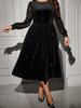 Plus Size Women's Elegant Sparkly Dress
