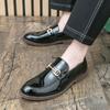 Business minimalist or men's leather shoes luxury designer styles Party Plus size New black and white shoes 38-47