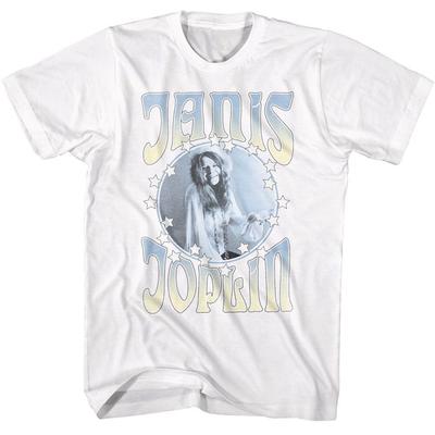 T-shirt Musica Cerchio di Janis Joplin con Stelle Top Magliette Uomo Donna Unisex
