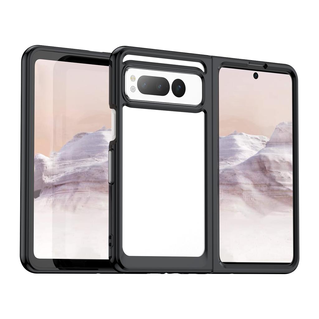 Colorfull Transparent Protective Colorful  TPU Case for Google Pixel Fold Protective Shockproof Full Touch  Protection Cover