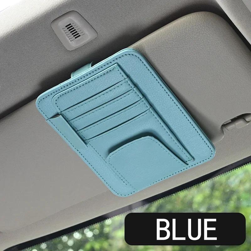 Car Document Storage Pouch Pen Holde Accessories Car Sun Visor Organizer Multi-Pocket Auto Interior Accessories Pocket Organizer