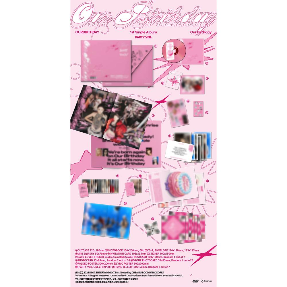 [PRE-ORDER] OURBIRTHDAY - 1st Single Album - Our Birthday (PHOTOBOOK VER.)