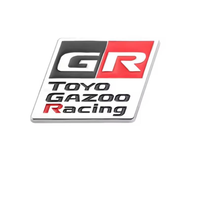 

1 шт. Наклейка на автомобиль G R Значок Gazoo Racing Эмблема на решетку радиатора капота Декаль для HV YARiS GRMN G R Sport RZ RC RS Prius Harrier Badge Sticker серебряный