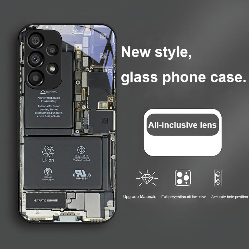

Creative circuit board for Samsung Galaxy S24 Plus S20 21 FE S23 Ultra S8 9 A70 72 73 50 51 52 53 Tempered glass phone case Samsung S23 Plus