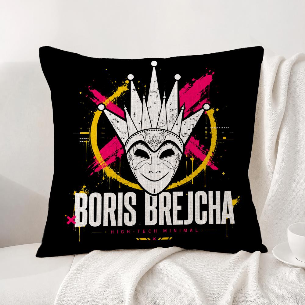 DJ Boris Brejcha Cushion Cover Natural Linen Pillowcase Set AllinOne Decor Cushion Cover for Sofa Bedroom Chair