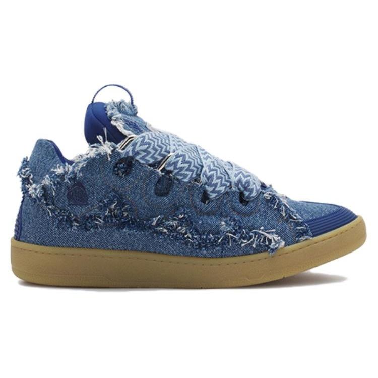 Lanvin Women's Curb Sneaker 'Frayed Denim' FW-SKDK02-FRDE-E24254