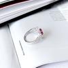 Серебряное кольцо с натуральным рубином 2.633ct, фианитами, вес изделия 3,3 гр (2165316)