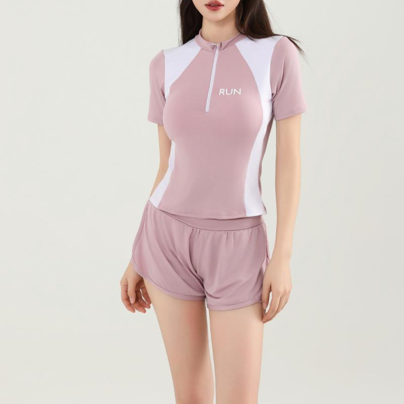 2025 Sportlicher zweiteiliger Badeanzug: Bauchkontrolle, Schlankmachend, Konservativ – Ideal für Frühlingsurlaub, Strand, Schwimmen